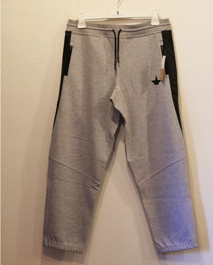 新品★最大値下げ MACCHIA J. マッキアジェイ　スウェット切替えパンツ　ミックスグレー　綿100%　コットン　サイズXXL　大きいサイズ MACCHIA J. マッキアジェイスウェット切替えパンツミックス