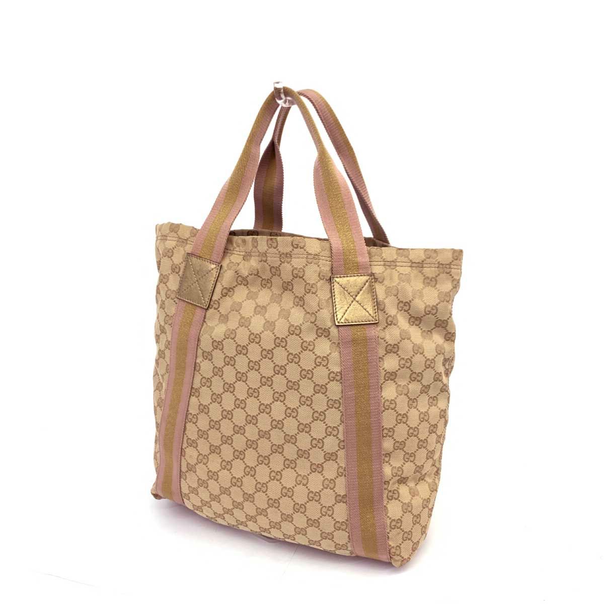 グッチプラス シェリーライン GG柄 トートバッグ ベージュ GG 【質Shop天満屋】【必見】GUCCI(グッチ) GUCCI Plus オールド