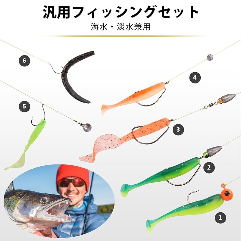 TRUSCEND フィッシングルアーベイトタックル プラスチックワーム