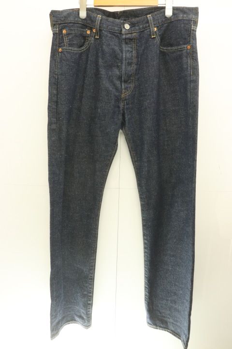 【中古】 LEVIS メンズデニムパンツ W36×L32 501 BUTTON FLY LEVIS W36×L32 インディゴブルー 藍 ロゴ