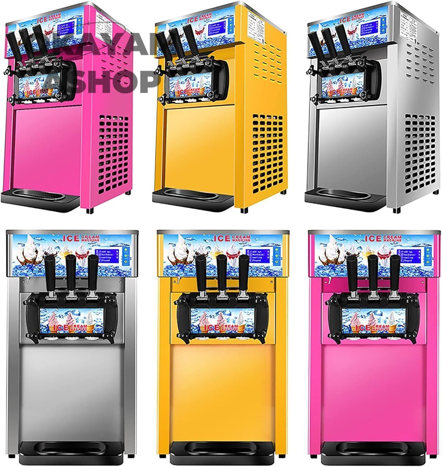 3 種類のフレーバーヨーグル