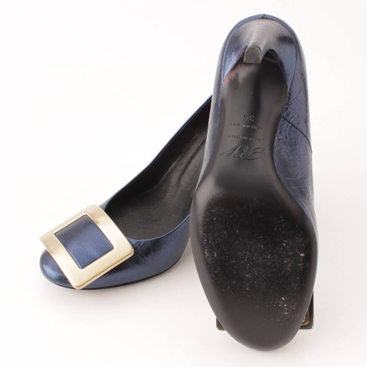 ロジェヴィヴィエ サイズ:39.5 スクエアトゥパテントパンプス 中古