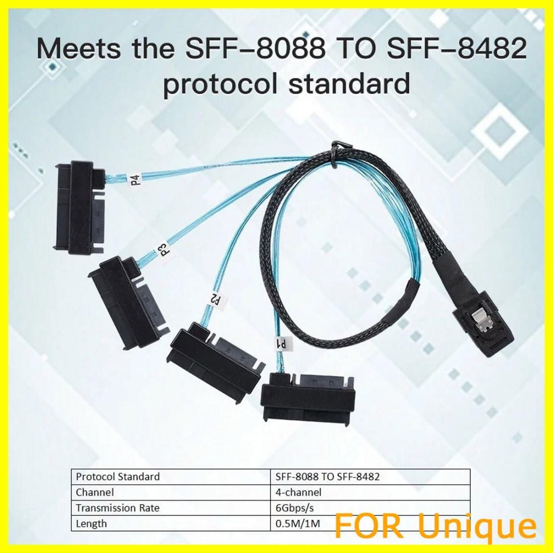 特価】Cablecc 内部 36 ピン ミニ SAS SFF-8087 ホストから 4 SFF-8482