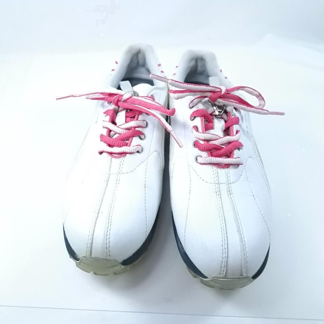 【未使用】ミズノ mizunoゴルフシューズ サイズ23.0cm レディース茶 ミズノ MIZUNO PS-023 ゴルフシューズ 22.5cm スパイクレス 軽量