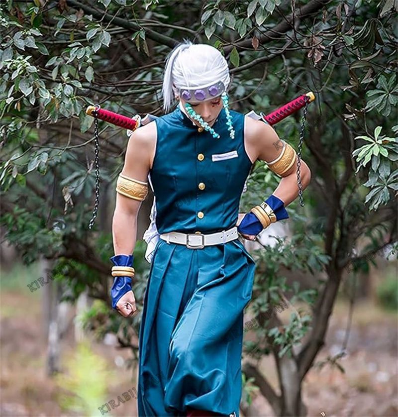 【フルセット】鬼滅の刃 宇髄天元 コスプレ 衣装 ウィッグなど 鬼滅の刃 宇髄天元 音柱 コスプレ 衣装 ウイッグ付 鬼殺隊 隊服