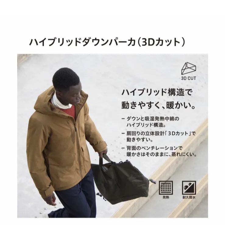 www.lacene.fr - UNIQLO ユニクロ ハイブリッドダウンパーカ（3Dカット