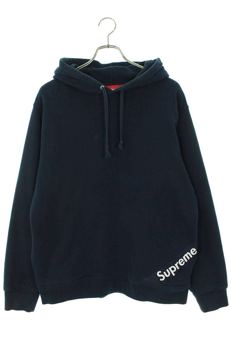 Supreme corner hotsell label hoodie