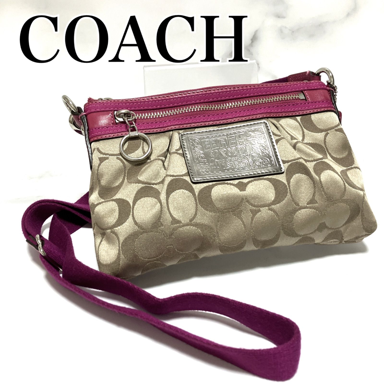 美品】COACH コーチ オールドコーチ ショルダーバッグ ジップバッグ