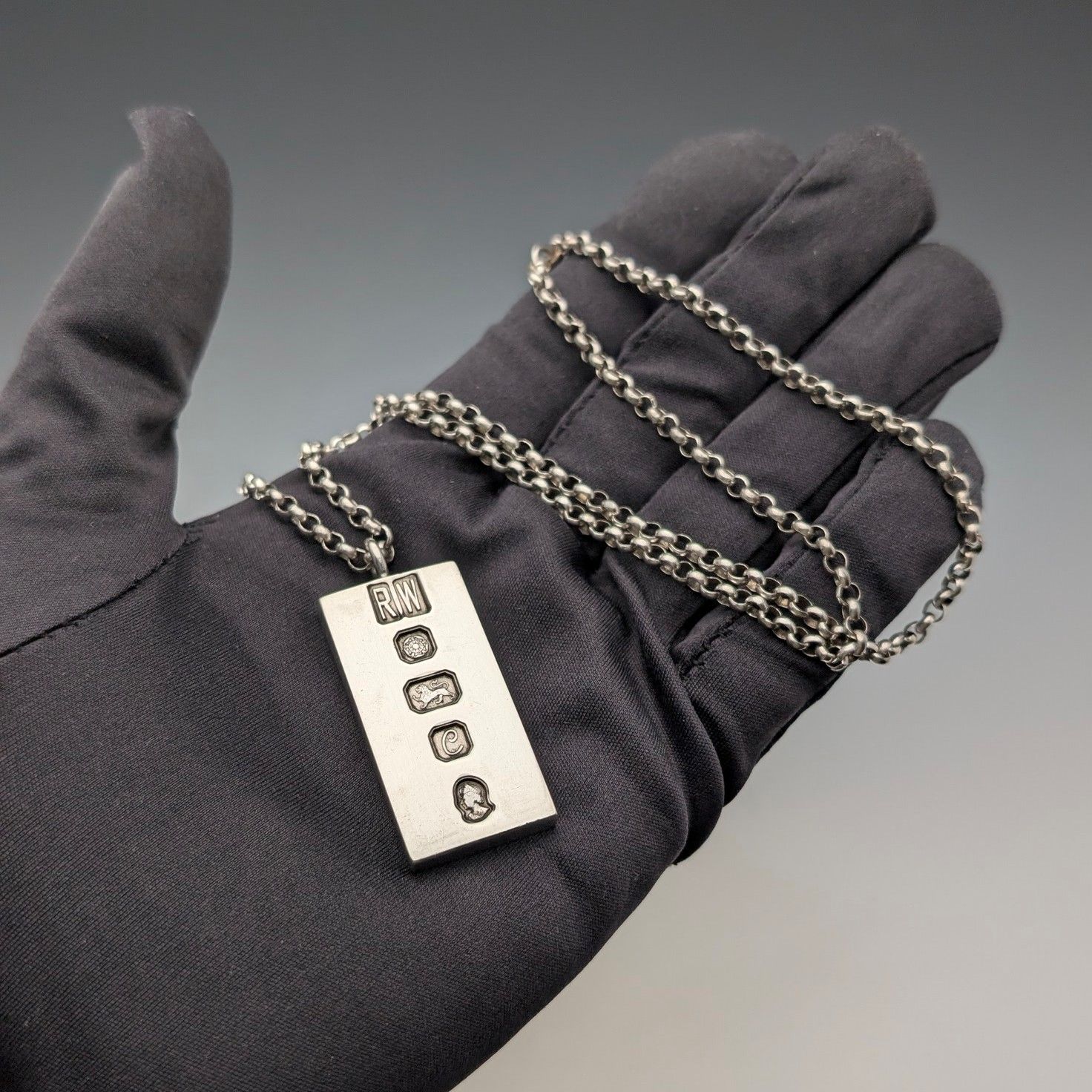 純銀製 ジュビリーインゴットペンダント純銀ネックレス付