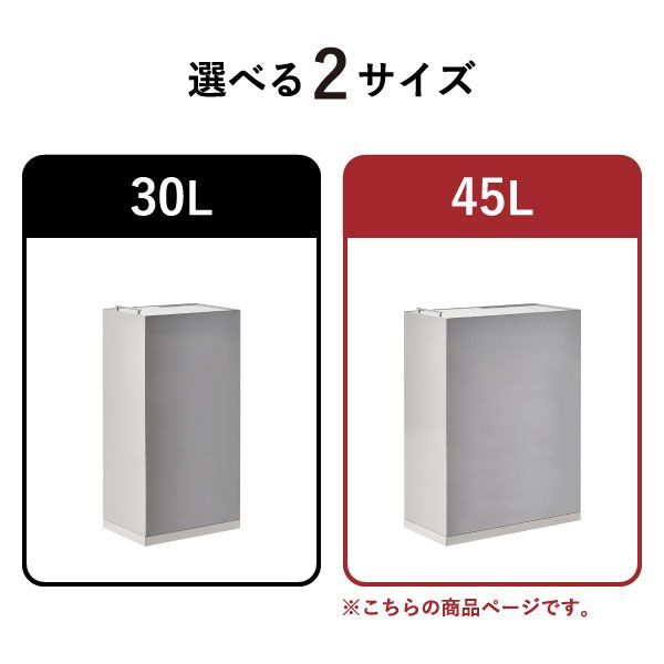 足立製作所 ステンレスダストボックス 45L ゴミ箱 45リットル スリム おしゃれ 分別 キッチン ダストボックス おむつ用 臭わない 約幅20cm ふた付き リビング 大きい 袋が見えない 大容量 縦型 ペット いたずら 防止 北欧 シルバー
