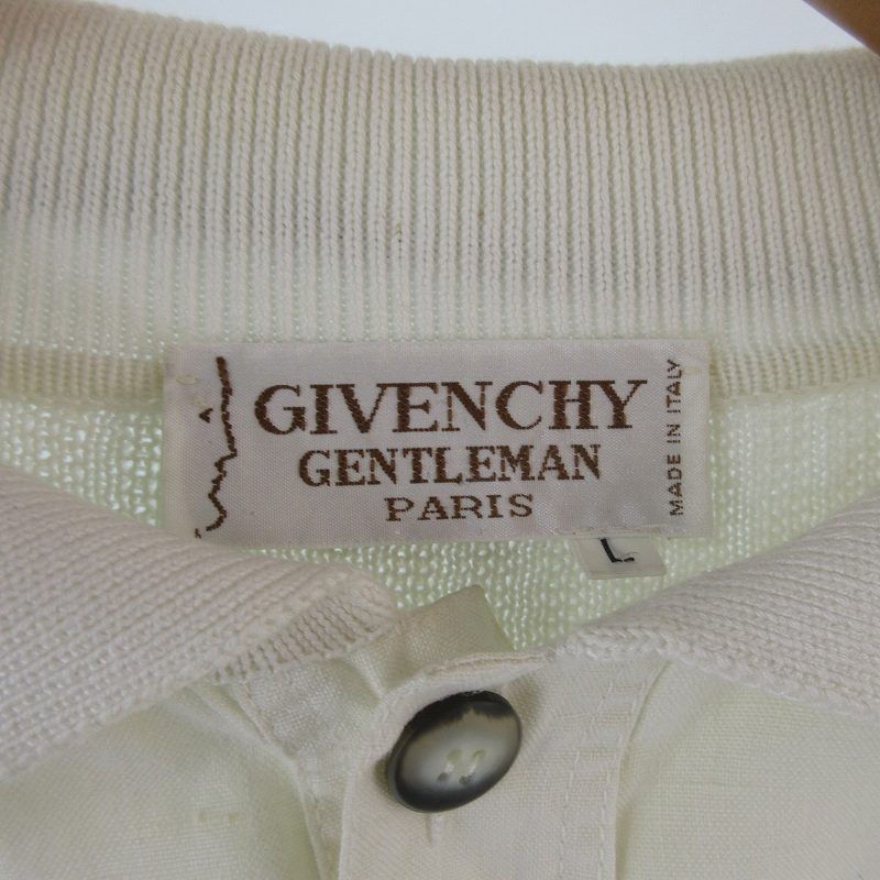 ジバンシィ GIVENCHY GENTLMAN ポロシャツ 半袖 袖ニット 切り替えし 