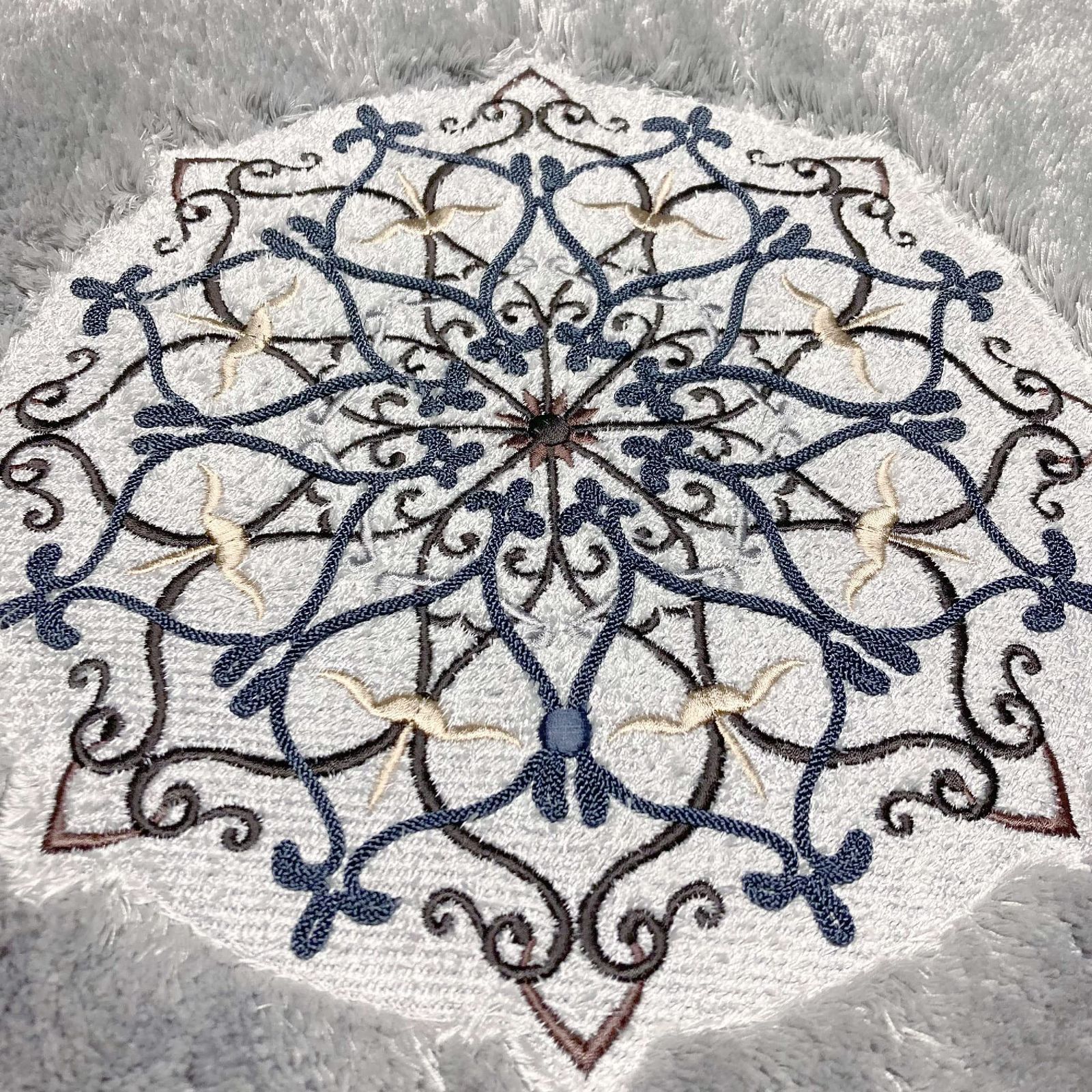 センコー M home ミーナ トイレマット 約65×65cm グレー 18413