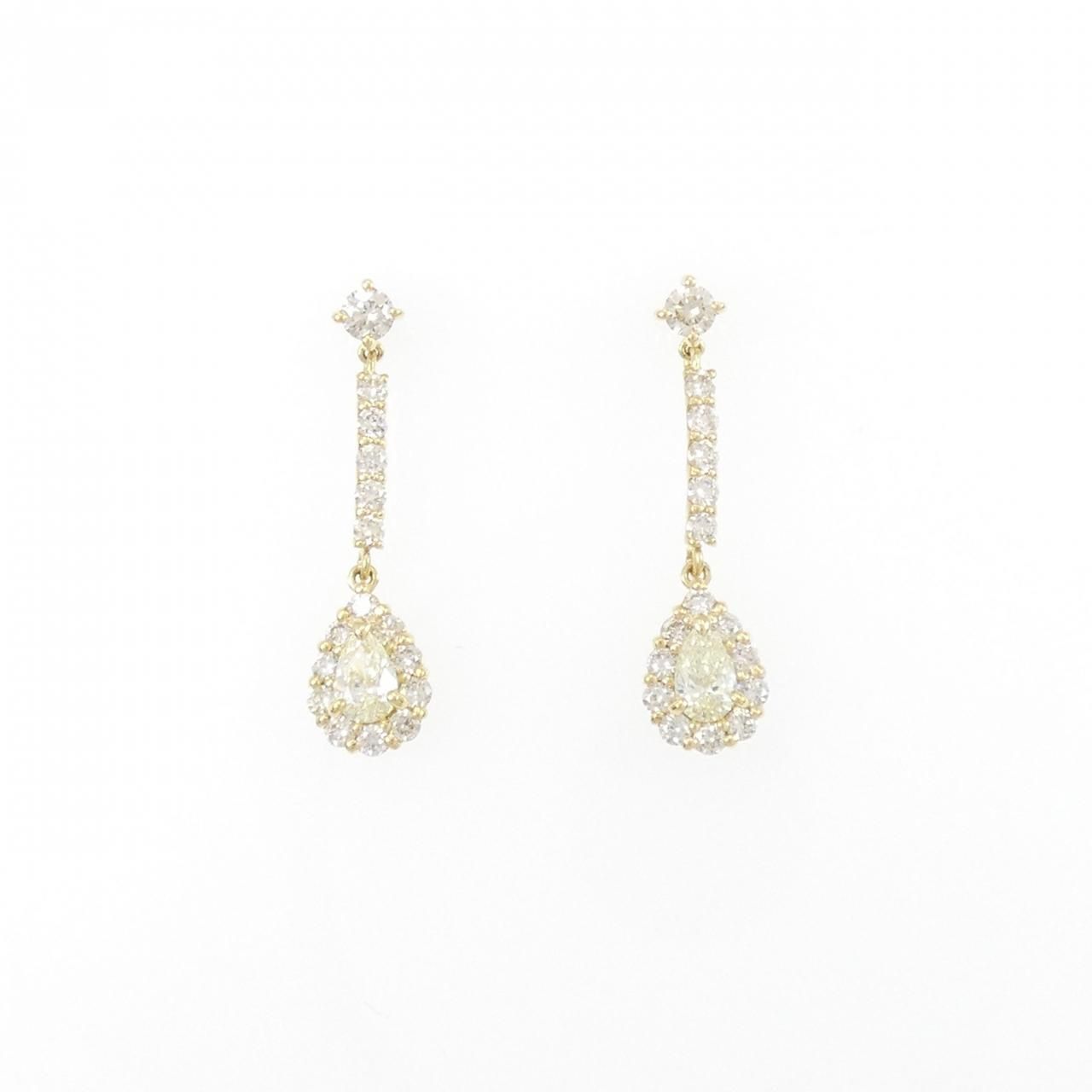 K18YG ダイヤモンド ピアス 0.80CT