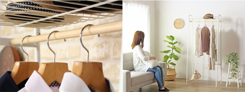 ハンガーラック スリム 衣類収納 おしゃれ 棚付き コートハンガー アイアン 幅70cm 省スペース パイプハンガー おすすめ 子供部屋 ヴィンテージ 洋服掛け かばん掛け 帽子 収納 玄関 寝室 ブラック ホワイト 白 iw-60 MARWIL-DEMENAGEMENTS_CH