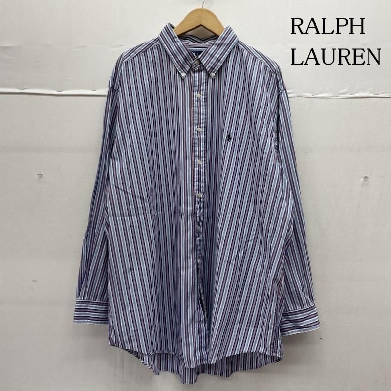 90s ラルフローレン YARMOUTH マルチストライプ長袖シャツ M Ralph Lauren - 古着 ラルフローレン Ralph Lauren YARMOUTH