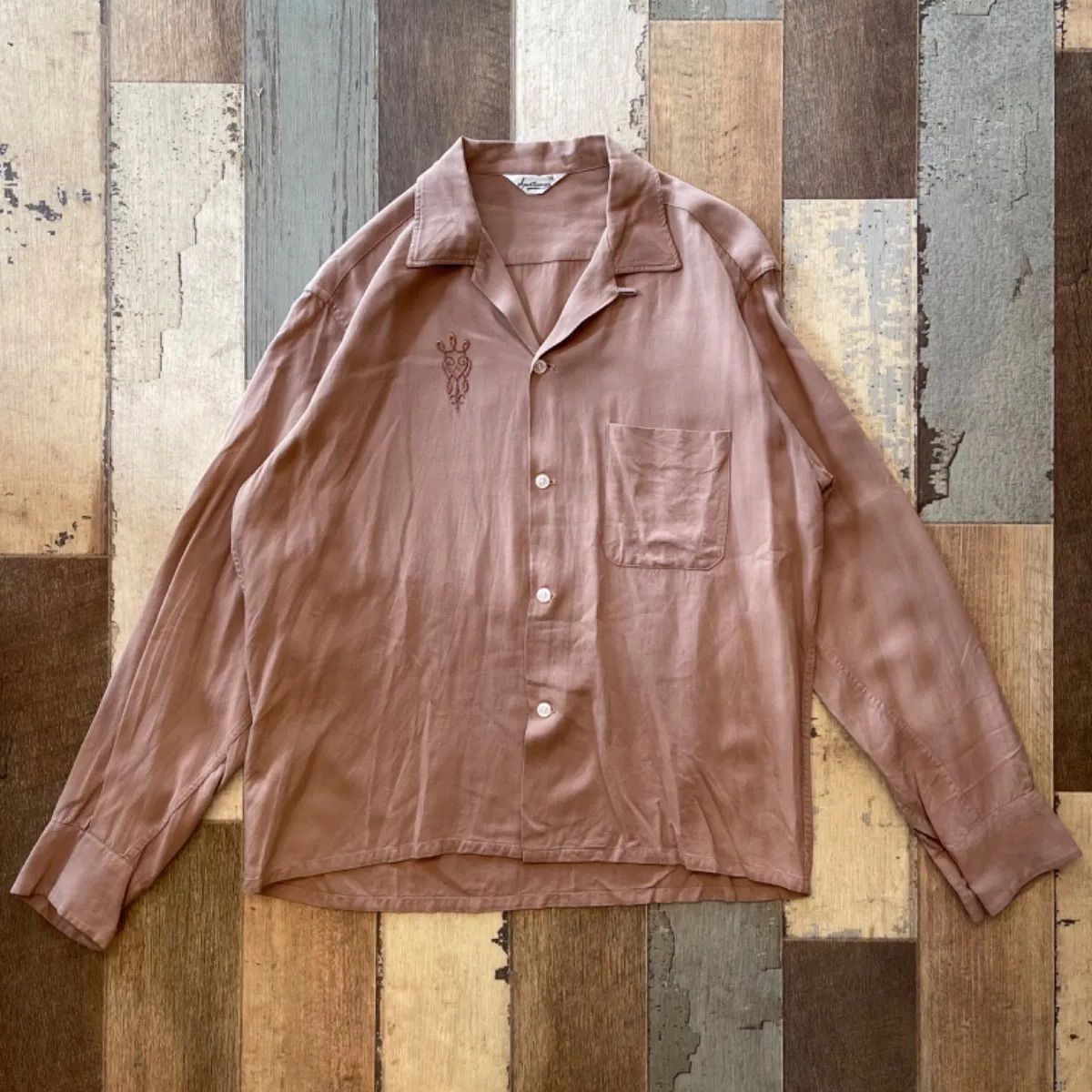 70's ギャバジャンシャツ ベージュ