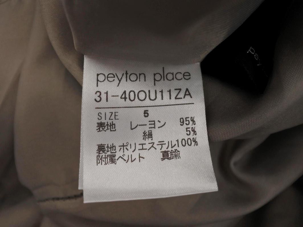 PeytonPlace ペイトンプレイス フレンチスリーブ ワンピース size5/グレージュ ■◆ レディース