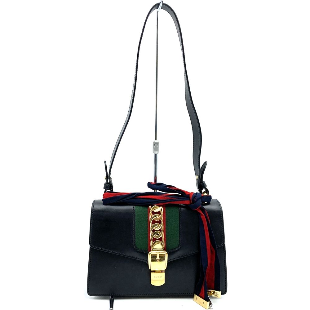 グッチ GUCCI シルヴィ スモール リボン 421882 シェリーライン  カバン  ショルダーバッグ レザー ブラック 楽天市場】GUCCI グッチ 421882 シェリーライン シルヴィ スモール