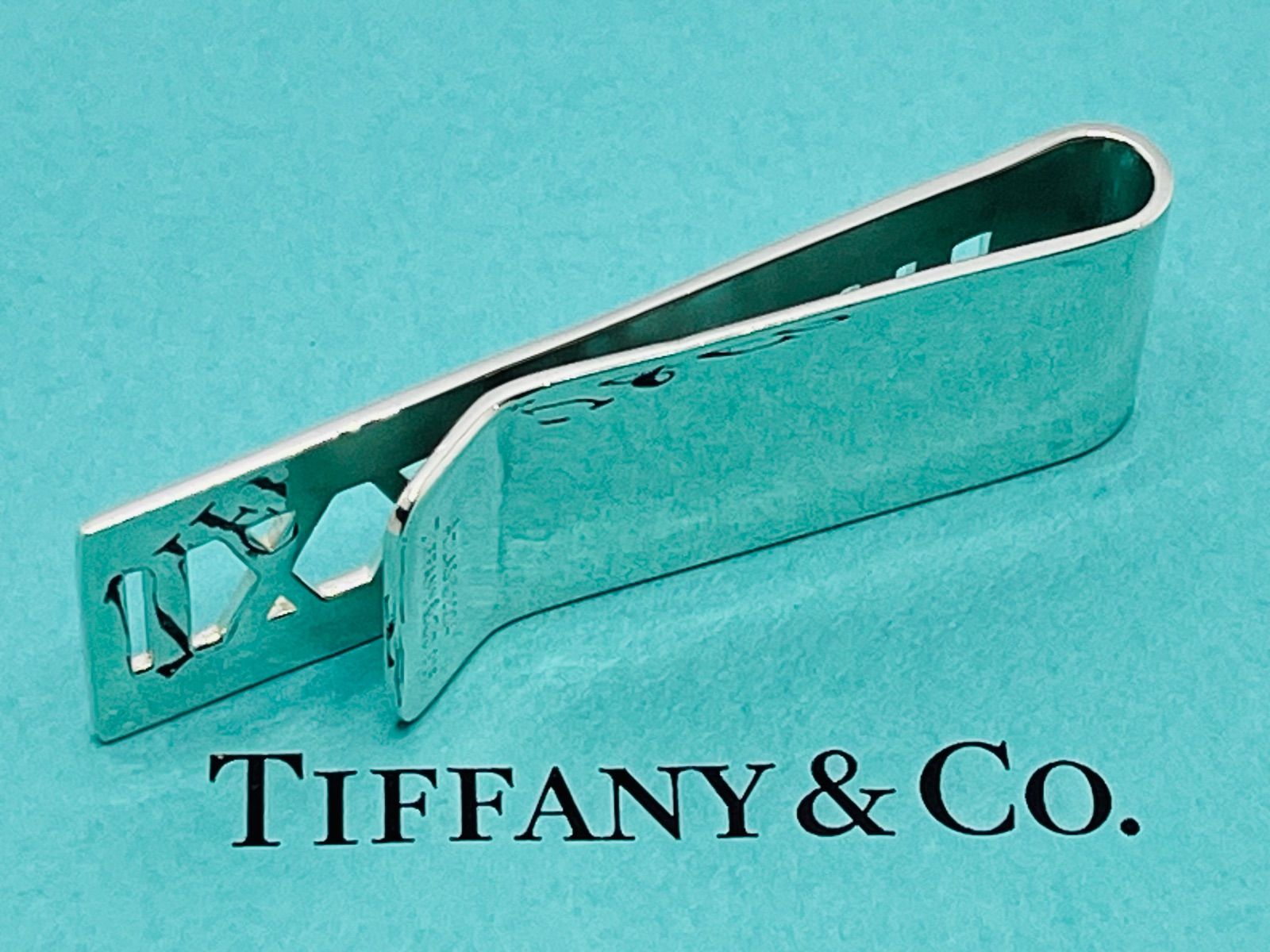 希少 Tiffany＆Co.  マネークリップ 箱付き 2004 ロゴ アトラス a018 送料無料 Tiffany&Co. ティファニー アトラス 2004