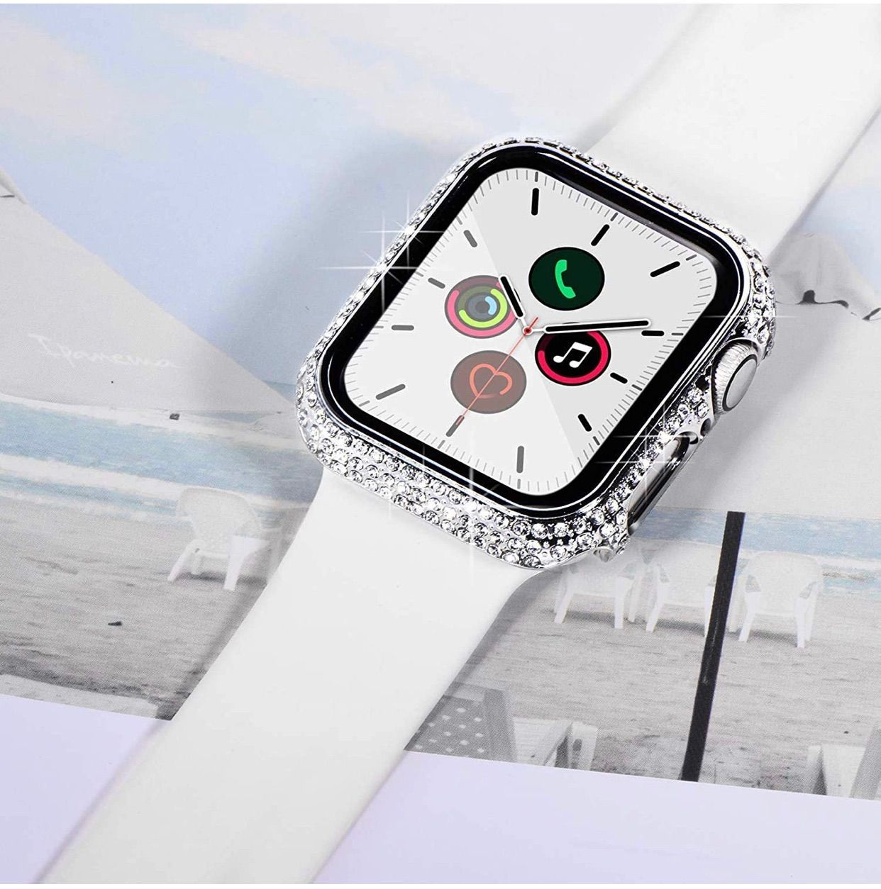 AppleWatch カバーキラキラ アップルウォッチケースキラキラクリ Apple