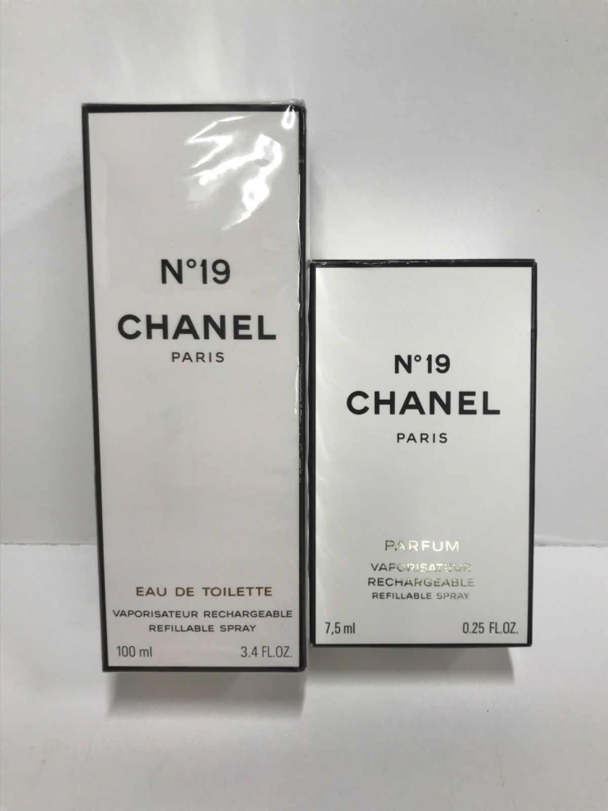 F1206 CHANE シャネル N°19 オードトワレ 100ml パフューム 7.5ml 計2点セット