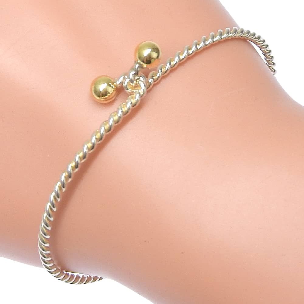 Tiffany&Co.ティファニーフック&アイ ラブノットバングル925/750