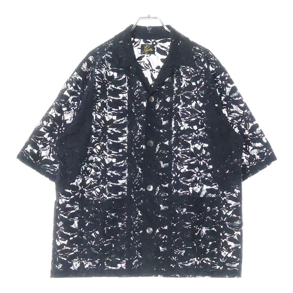 Needles (ニードルス) Cabana Shirt レース半袖シャツ ブラック