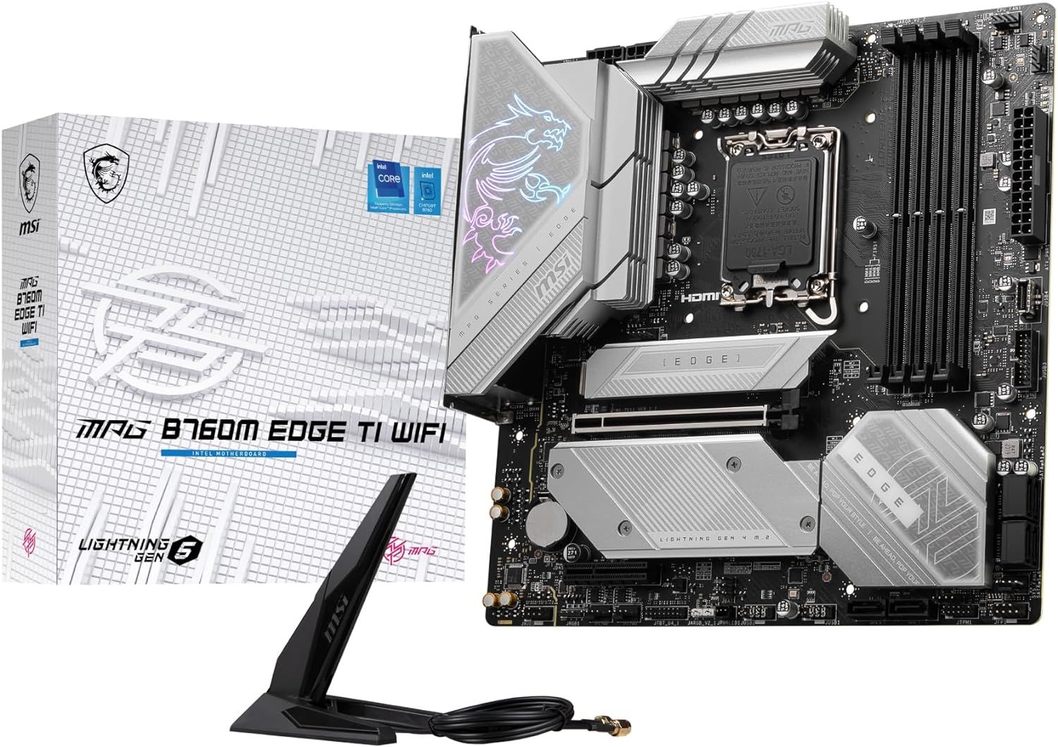 【美品】MSI マザーボード MPG B760M Micro-ATX EDGE TI WIFI