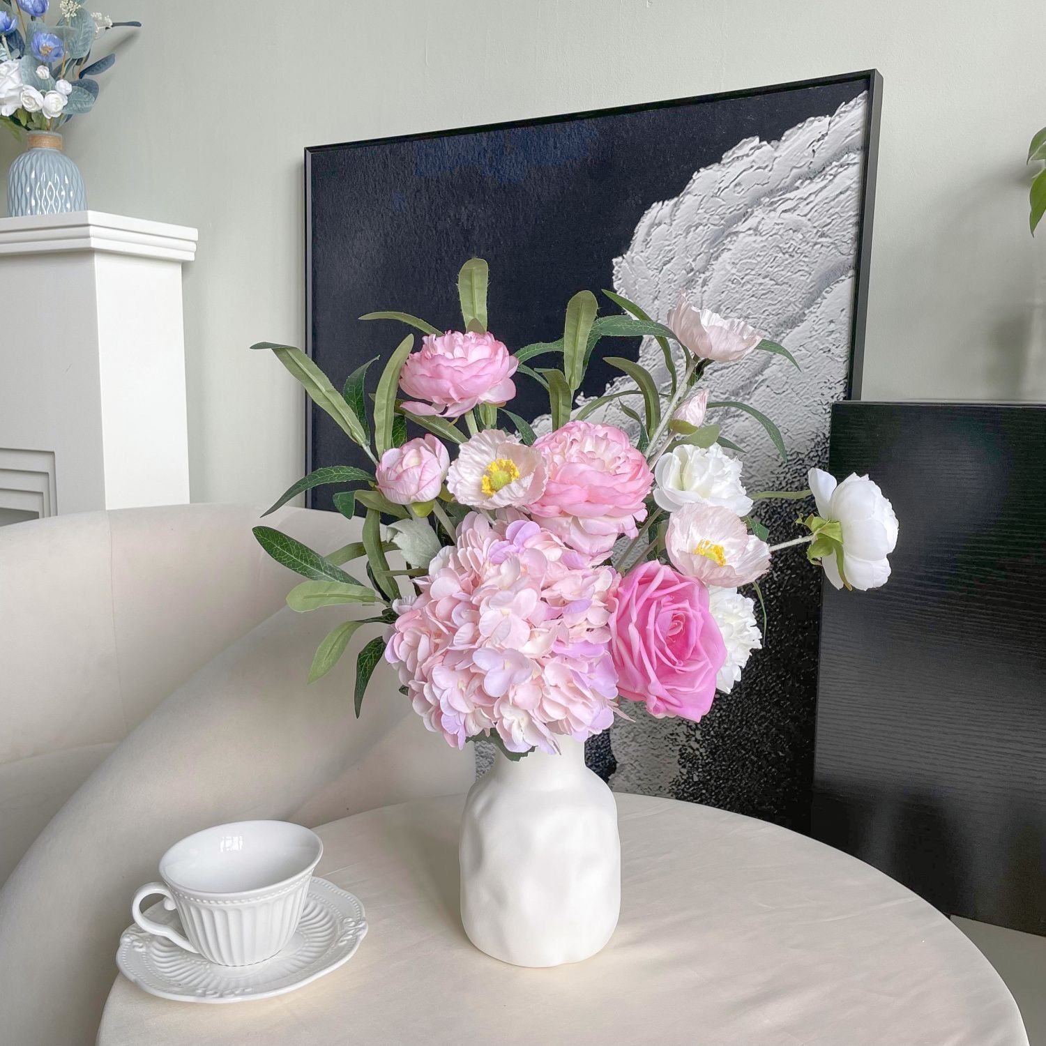 造花ブーケ 花瓶 アートフラワー鉢花 造花 ブーケ インテリア 生活道具 造花ブーケ