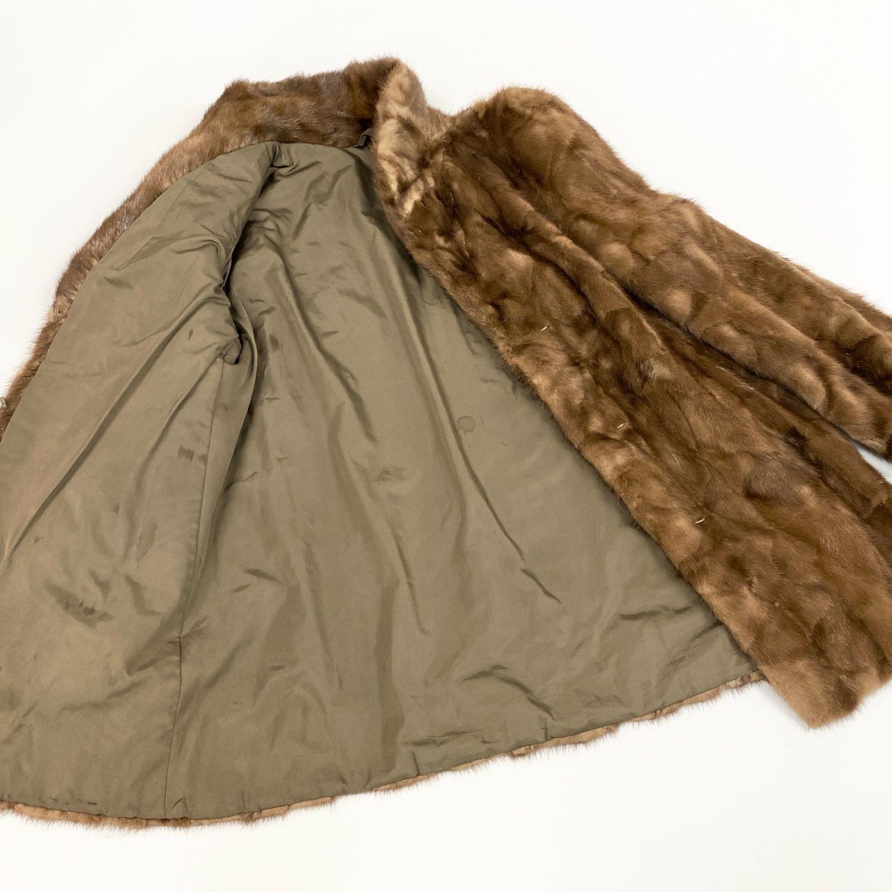 50j24 最高級毛皮 パステルミンク ミンクコート 毛皮コート セミロング