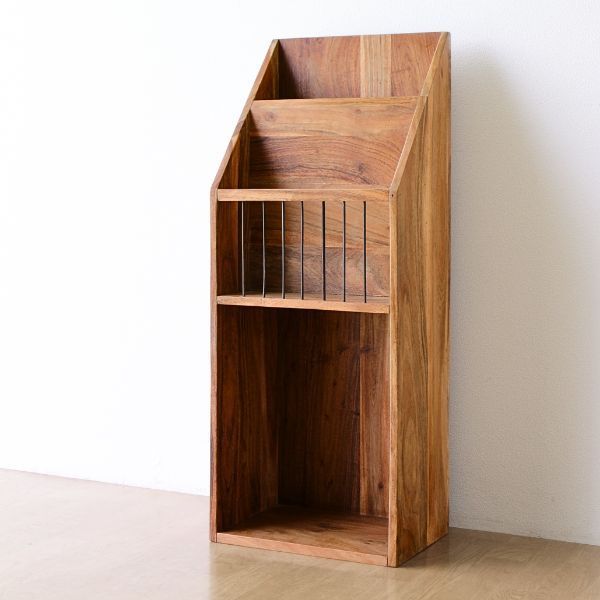 80's プライウッド サイドテーブル／マガジンラック ミッド