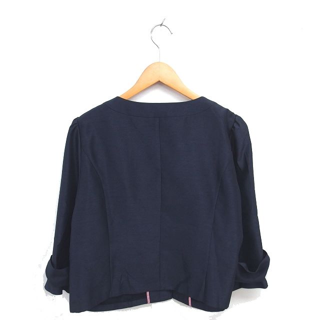 ローズティアラ Rose Tiara ノーカラー ジャケット 裏地無し