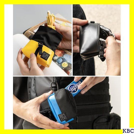 Ringke BRICK MINI POUCH TARPAULIN EARPHONES ケース ナイロン 現金 コイン入れ 防水シート イヤホンケース  イヤホンポーチ ミニポーチ ミニバッグ ターポリン ICカード カラビナ付き - Black 626 - メルカリ