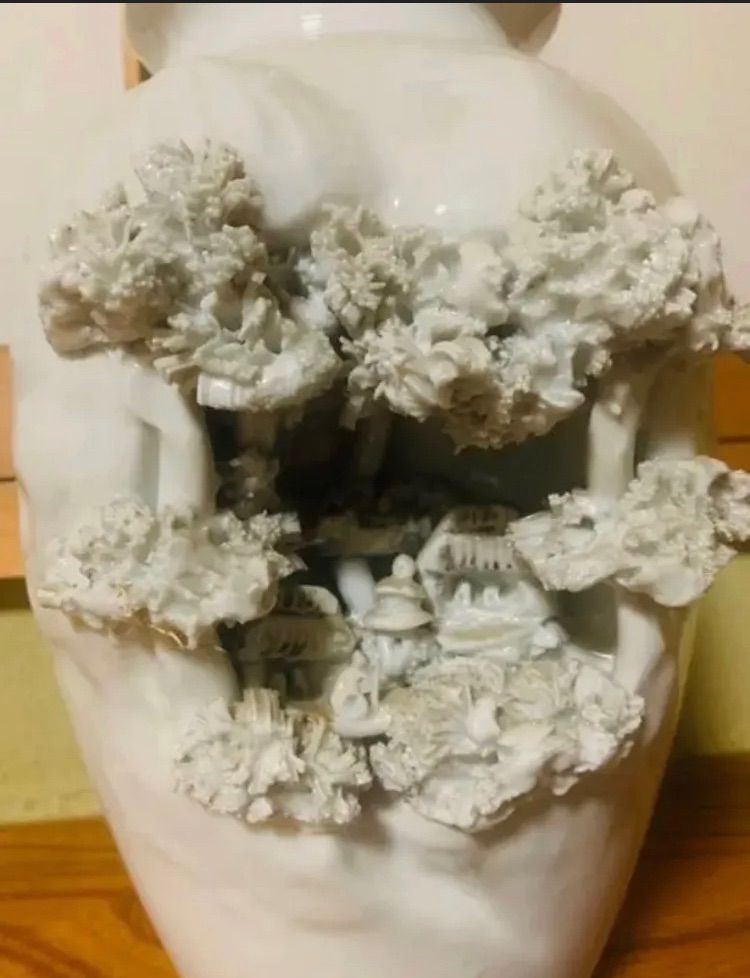 砥部焼 清月窯 山水彫 洞窟彫 花瓶 壺 伝統工芸品 - メルカリ