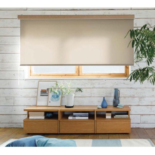 ロールスクリーン ざっくりナチュラル生地 一般窓用 チェーン式 特注サイズ W：121～160cm × H：241～280cm LIXIL リクシル TOSTEM トステム