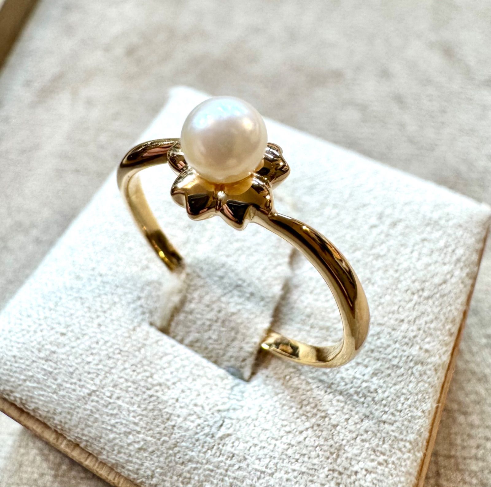 TASAKI◇K18YG*17号*桜モチーフパールリング*真珠*タサキ - メルカリ 