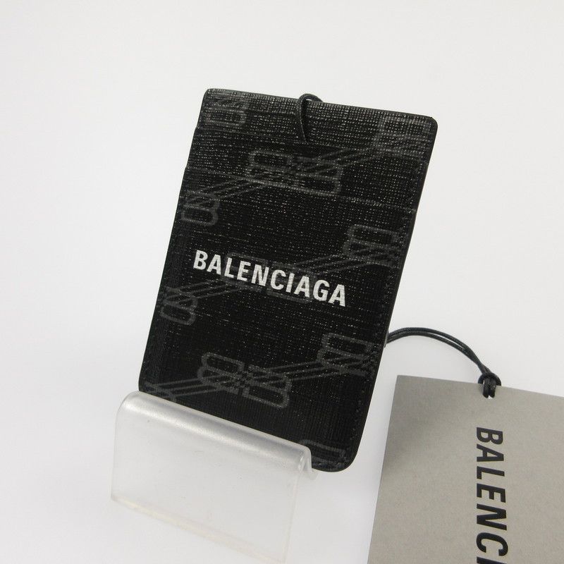 【関税込み】☆BALENCIAGA☆ BBモノグラム カードケース バレンシアガ BALENCIAGA BBロゴフラグメントケース 640535 PVC