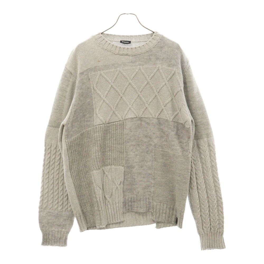 DIESEL パッチワークフードセーター M DIESEL パッチワークフードセーター M | ニット・セーター