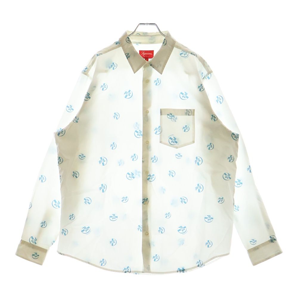 【美品】シュプリーム×パブリック 22AW 長袖シャツ ピルロゴ 総柄 ブラック 美品】シュプリーム×パブリック 22AW 長袖シャツ ピルロゴ 総柄