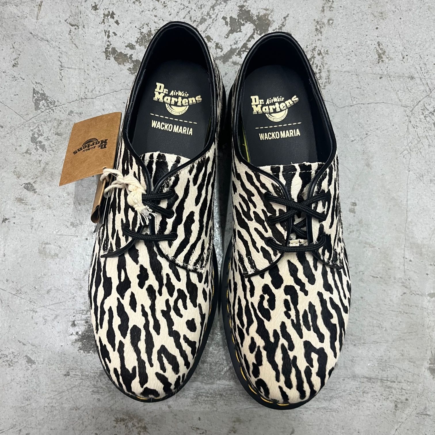 新品 WACKO MARIA Dr.Martens LEOPARD 3EYE Hair On Oxford Shoes 