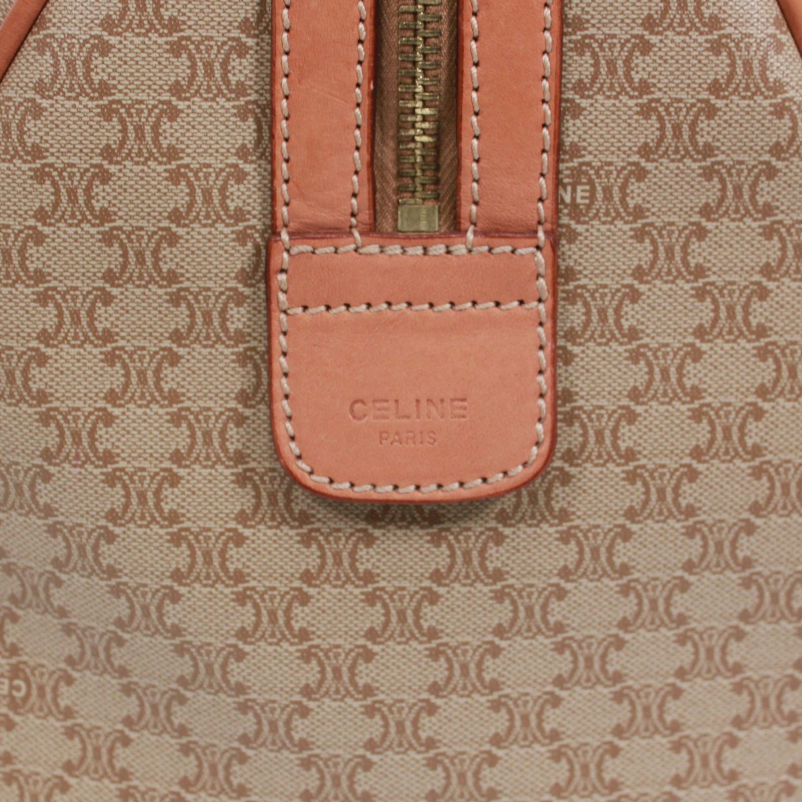 ✨美品✨　CELINE　セリーヌ　ボストンバッグ　Cマカダム　キャンバス　レザー CELINE セリーヌ】マカダム ハンドバッグ ミニボストンバッグ