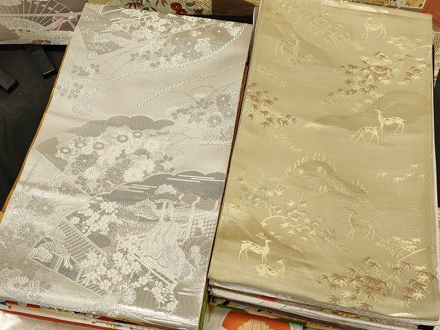 平和屋本店□袋帯 西陣 まとめて100点 鳳凰 鶴 人物 蝶 風景 花