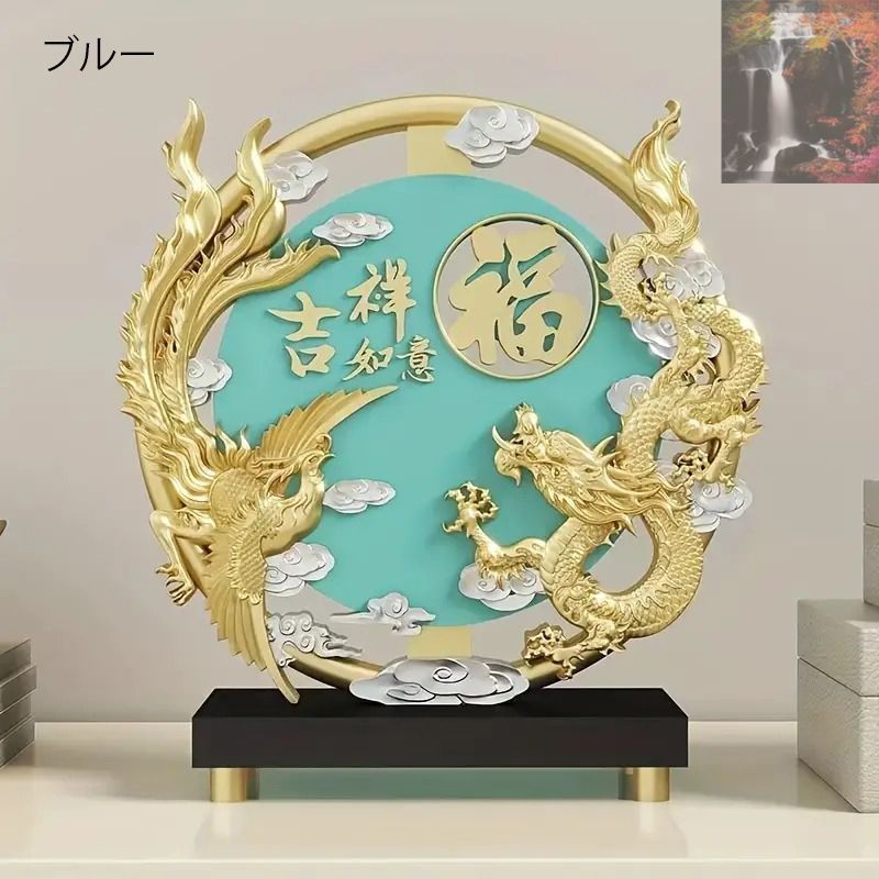 ドラゴン彫刻オブジェ 龍 ドラゴン 置物 オブジェ 彫刻 運 風水 幸運 健康 運気向上
