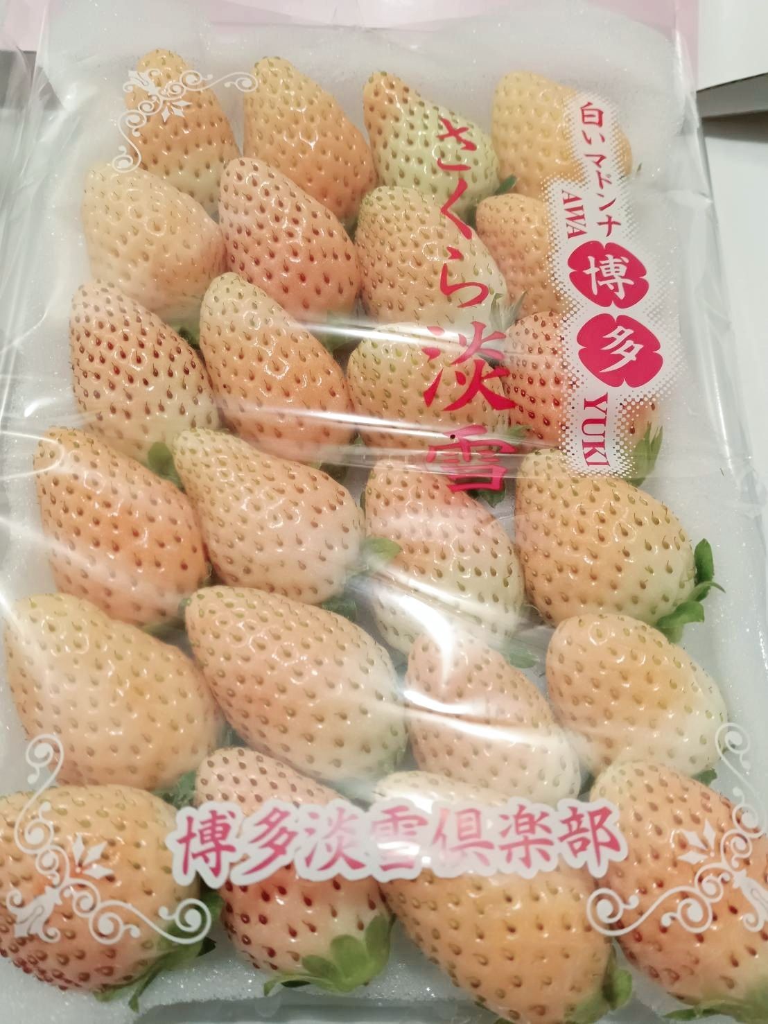 福岡県産　苺　白いちご　Mサイズ　1パック　淡雪　秀品　marché　(24玉)　printemps　メルカリ
