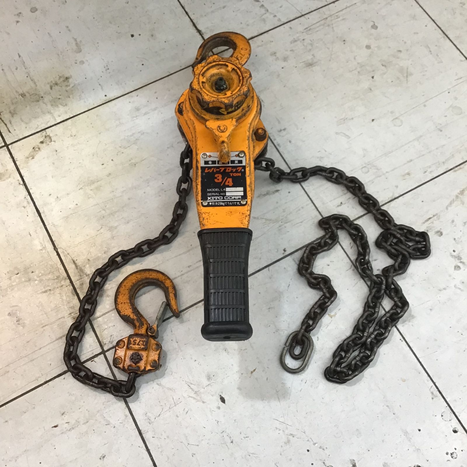 キトー レバーブロック 中古　1　1/2 KITO　荷締　チェーンブロック L4 キトー レバーブロック 中古 1 1/2 KITO 荷締 チェーンブロック L4