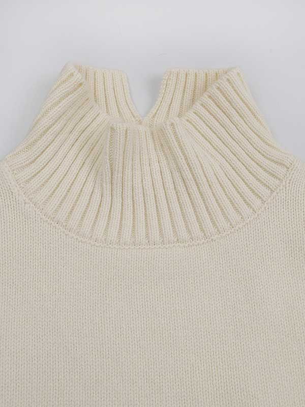 CINOH チノ 18AW Hi-Neck Side Decorated Knit ハイネックサイド