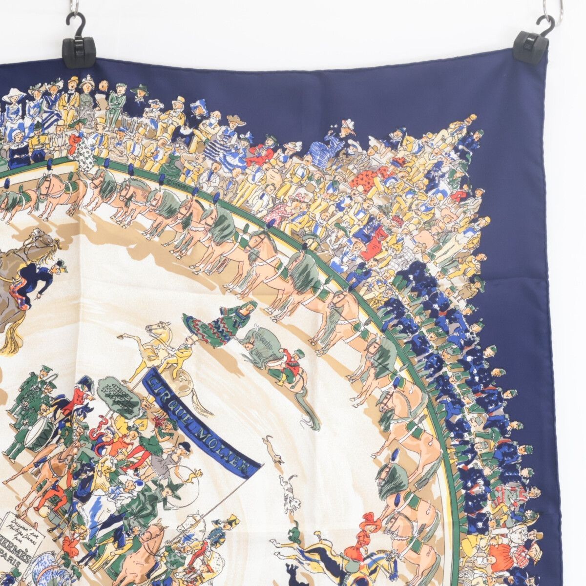 HERMES/エルメス カレ90 モリエサーカス シルク スカーフ d_059 HERMES/エルメス カレ90 モリエサーカス シルク スカーフ d_059
