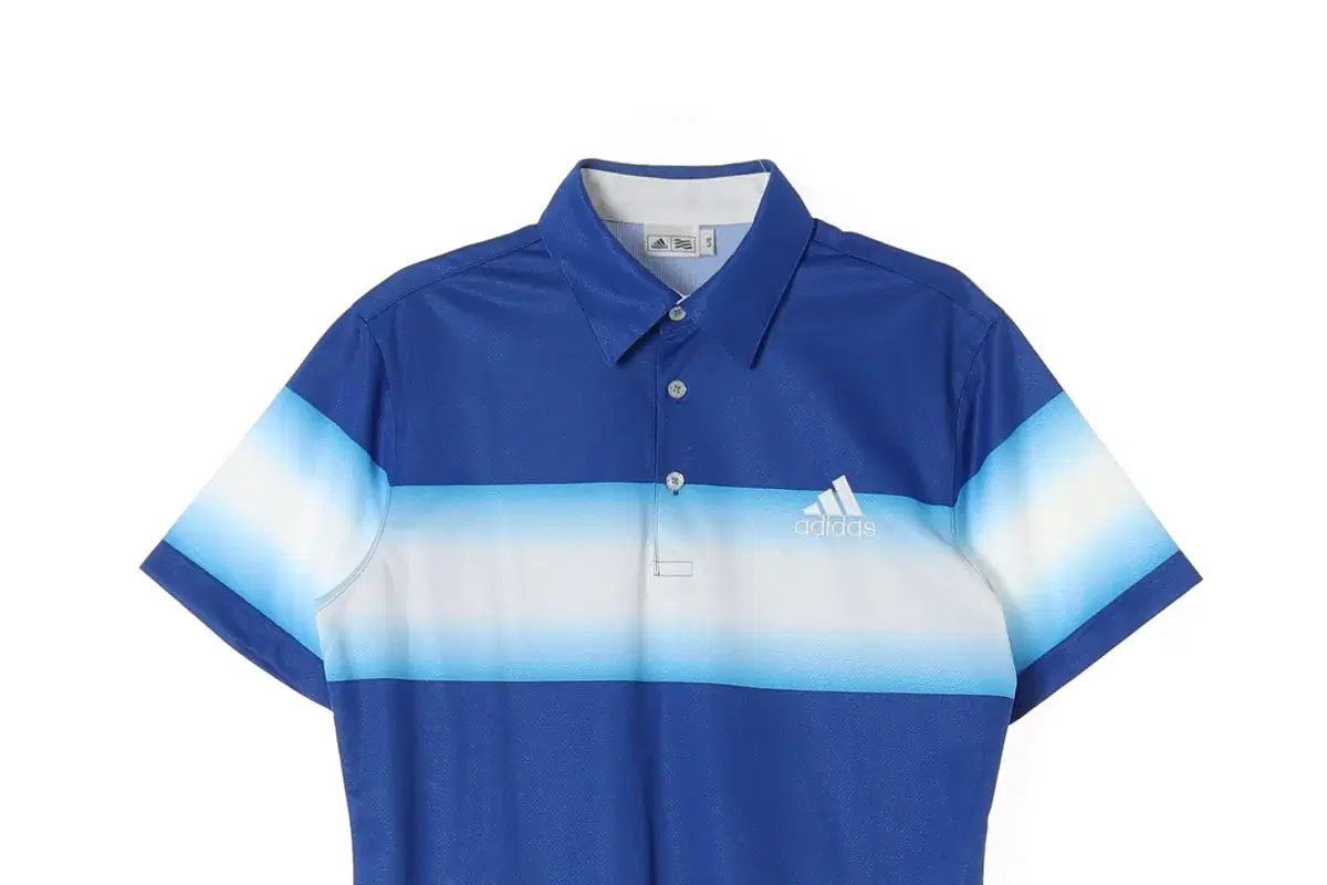 L adidas(アディダス) ゴルフ 青 グラデーション 半袖 PK ポロ カラー Tシャツ dショッピング |アディダス Adidas グラデーションスリーブ半袖