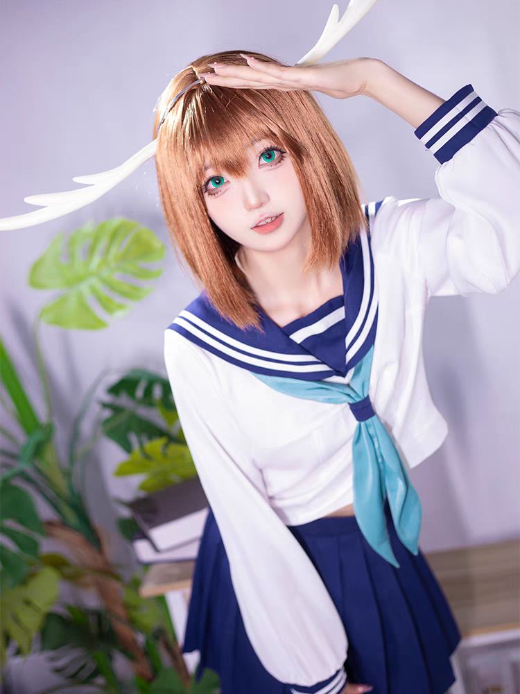 しかのこのこのここしたんたん コスプレ ウィッグ付き 鹿乃子のこ 神併 コスプレ衣装 大人用 仮装 アニメ衣装 ハロウィン クリスマス イベント My Deer Friend Nokotan Cosplay