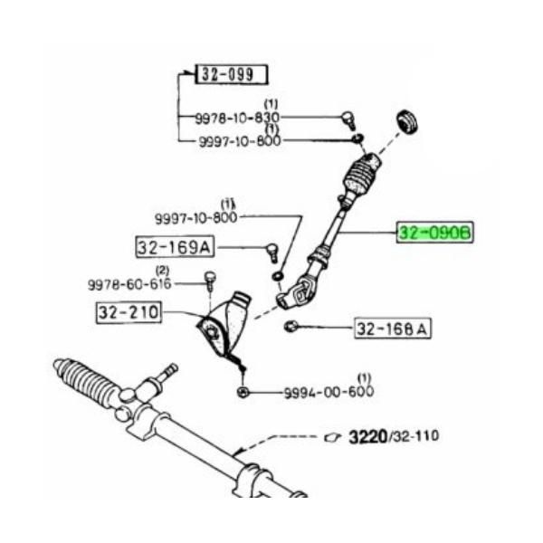 マツダ純正新品FC3S サバンナ RX-7 インターメディエイトシャフト